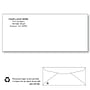 Custom Printed #10 Recycled Envelopes, 4-1/8" x 9-1/2" White Wove, 24 lb (Box of 500)