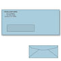 Custom Printed #10 Blue Window Envelopes, 4-1/8" x 9-1/2" Blue Wove, 24 lb, Standard Flap (Box of 500)