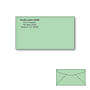 Custom Printed #6-3/4 Green Envelopes, 3-5/8" x 6-1/2" Green Wove, 24 lb, Standard Flap (Box of 500)