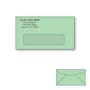 Custom Printed #6-3/4 Green Window Envelopes, 3-5/8" x 6-1/2" Green Wove, 24 lb, Standard Flap (Box of 500)