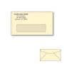 Custom Printed #6-3/4 Ivory Window Envelopes, 3-5/8" x 6-1/2" Ivory Wove, 24 lb, Standard Flap (Box of 500)