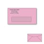 Custom Printed #6-3/4 Pink Window Envelopes, 3-5/8" x 6-1/2" Pink Wove, 24 lb, Standard Flap (Box of 500)