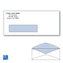 Custom Printed #9 Business Window Envelopes with Blue Tint, 3-7/8" x 8-7/8" White Wove, 24 lb, Standard Flap (Box of 500)