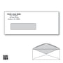 Custom Printed Check Business Window Envelopes with Black Tint, 3-5/8" x 8-5/8" White Wove, 24 lb, Standard Flap (Box of 500)