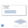 Custom Printed Check Business Window Envelopes with Blue Tint, 3-5/8" x 8-5/8" White Wove, 24 lb, Standard Flap (Box of 500)