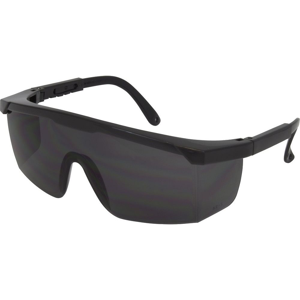 Safety Glasses Black Frame Smoke Lens 144 Pairs Per Box