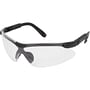 Safety Glasses, Black Frame, Clear Lens, Ratchet (144 Pairs per Box)
