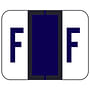 File Doctor FDAV Compatible Alpha Labels "F", Vinyl Stock, 1-1/4" X 1". Rolls of 500