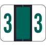 File Doctor Compatible "3" Numeric Labels, Laminated Stock, 1-1/4" x 1" Individual Numbers - Roll of 500