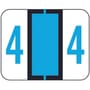 File Doctor Compatible "4" Numeric Labels, Laminated Stock, 1-1/4" x 1" Individual Numbers - Roll of 500