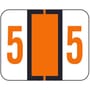 File Doctor Compatible "5" Numeric Labels, Laminated Stock, 1-1/4" x 1" Individual Numbers - Roll of 500