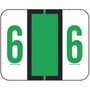 File Doctor Compatible "6" Numeric Labels, Laminated Stock, 1-1/4" x 1" Individual Numbers - Roll of 500