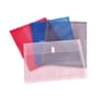 13" x 9-1/2" x 1-1/8" Expanding Envelope with Velcro Closure, Letter - Clear (Pack of 6)