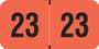 PMA Compatible "23" Yearband Labels, 1-1/2" X 3/4" - 500 per Roll
