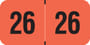 PMA Compatible "26" Yearband Labels, 1-1/2" X 3/4" - 500 per Roll