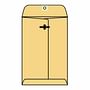 #90 Open End Franklin Clasp Catalog Envelopes, 9" x 12" 32# Golden Kraft, Machine Finish, Metal Clasp (Box of 100)