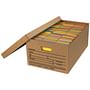 Legal Size Economy File Storage Boxes with Lids (Box of 12)