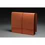 Full END TAB Expansion Wallets, Chocolate Brown Tyvek Gussets, Letter Size, 1-3/4" Expansion (Carton of 100)