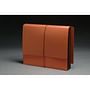 Full END TAB Expansion Wallets, Chocolate Brown Tyvek Gussets, Letter Size, 5-1/4" Expansion (Carton of 100)