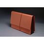 Full END TAB Expansion Wallets, Chocolate Brown Tyvek Gussets, Legal Size, 5-1/4" Expansion (Carton of 100)