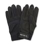 Large, Black Stretch Nylon Backed Gloves, Vibration Absorbing Palm (1 Pair)