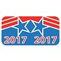 Patriot Compatible "17" Yearband Labels, Patriotic Labels,Laminated Stock 1-1/2" x 3/4" - 500 per Roll