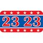 Patriot Compatible "23" Yearband Labels, Patriotic Labels,Laminated Stock 1-1/2" x 3/4" - 500 per Roll