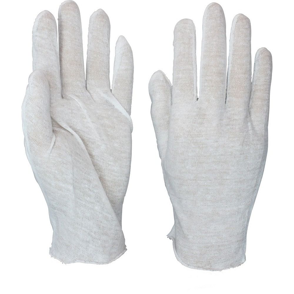 Dozen Small Size White Cotton Inspector Gloves Standard Weight #705W 