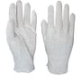 Women's Light Weight, White Nylon Inspector Gloves, 100% Cotton (1 Dozen)