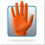 Small, 3.7 MIL, Orange Powder Free Nitrile (100 per Box, 10 Boxes per Case)