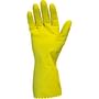 Small, Yellow 18 Mil Flock Lined Latex Gloves (1 Dozen)