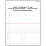 3-1/2" x 2-3/4" (3.5" x 2.75") Integrated Laser Label Form Sheets, 2 Up Labels (Carton of 1500)