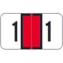 Jeter 0300 Compatible Numeric "1" Labels, Laminated Stock, 1-5/8" x 15/16" Individual Numbers - Roll of 500