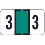 Jeter 0300 Compatible Numeric "3" Labels, Laminated Stock, 1-5/8" x 15/16" Individual Numbers - Roll of 500