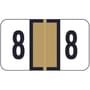 Jeter 0300 Compatible Numeric "8" Labels, Laminated Stock, 1-5/8" x 15/16" Individual Numbers - Roll of 500