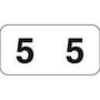 Jeter Compatible Numeric "5" Labels, Polylaminated Stock, 3/4" X 1-1/2" Individual Numbers - Roll of 500
