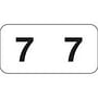 Jeter Compatible Numeric "7" Labels, Polylaminated Stock, 3/4" X 1-1/2" Individual Numbers - Roll of 500