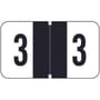 Jeter 2600 Compatible Numeric "3" Labels, Laminated Stock, 1-5/8" x 15/16" Individual Numbers - Roll of 500