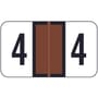 Jeter 2600 Compatible Numeric "4" Labels, Laminated Stock, 1-5/8" x 15/16" Individual Numbers - Roll of 500