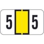 Jeter 2600 Compatible Numeric "5" Labels, Laminated Stock, 1-5/8" x 15/16" Individual Numbers - Roll of 500