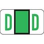Jeter Compatible "D" Labels, Polylaminated Stock, 15/16 " X 1-5/8" Individual Letters - Roll of 500