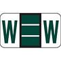 Jeter Compatible "W" Labels, Polylaminated Stock, 15/16 " X 1-5/8" Individual Letters - Roll of 500