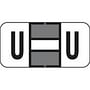 Jeter Compatible "U" Labels, Polylaminated Stock, 3/4 " X 1-1/2" Individual Letters - Roll of 500