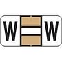 Jeter Compatible "W" Labels, Polylaminated Stock, 3/4 " X 1-1/2" Individual Letters - Roll of 500