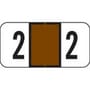 Jeter Compatible Numeric "2" Labels, Polylaminated Stock, 3/4" X 1-1/2" Individual Numbers - Roll of 500