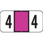 Jeter Compatible Numeric "4" Labels, Polylaminated Stock, 3/4" X 1-1/2" Individual Numbers - Roll of 500
