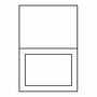 #A-2 Longfold Embossed Panel Card, 8-1/2" x 5-1/2", 80# Bright White (96% Bright), Raised Embossed Panel (Box of 250)