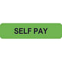 Insurance Labels, Self Pay - Fl Green, 1-1/4" X 5/16" (Roll of 500)