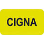 Insurance Labels, CIGNA - Fluorescent Chartreuse, 1-1/2" X 7/8" (Roll of 250)