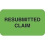 Insurance Labels, RESUBMITTED CLAIM, Fluorescent Green, 1-1/2" x 7/8" (Roll of 250)